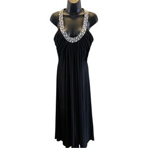 Formal Wear: New Black /White Neck Beaded Embellishments  Cocktail Dress